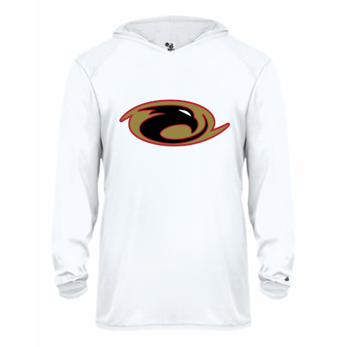 Load image into Gallery viewer, Thunderhawks Softball - Youth LS Performance Tee with Hood

