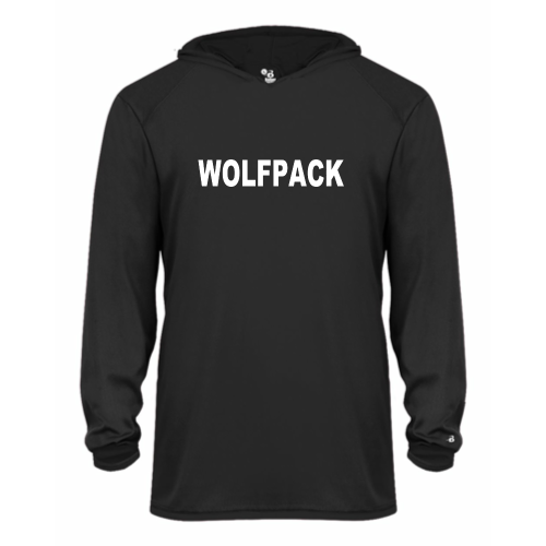 Load image into Gallery viewer, Lincoln Wolfpack - Youth LS Performance Tee with Hood
