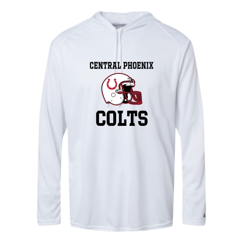 Load image into Gallery viewer, Central Phoenix Colts YFB - Adult LS Performance Tee with Hood
