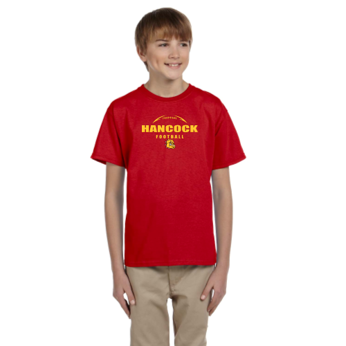 Load image into Gallery viewer, Hancock Football - Youth Short Sleeve Cotton Tee
