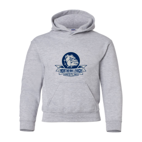 Load image into Gallery viewer, Northern Lehigh Wrestling Bulldog - Youth Pullover Hood Sweatshirt
