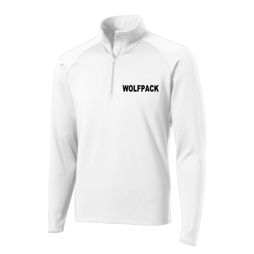 Lincoln Wolfpack - White - Sport Wicking 1-4 Zip Pullover