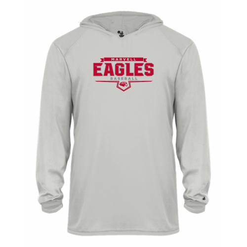 Marvell Eagles - Youth LS Performance Tee with Hood