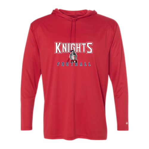 FCS Knights - Adult LS Performance Tee with Hood