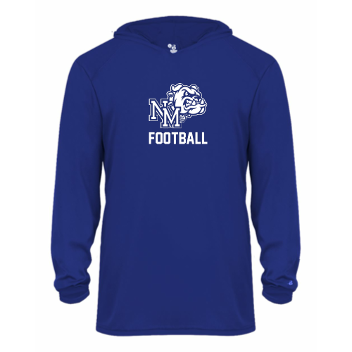 Load image into Gallery viewer, North Mason Football - Youth LS Performance Tee with Hood
