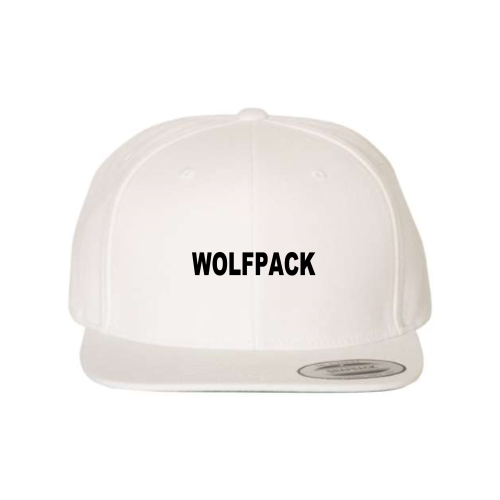 Lincoln Wolfpack - White - Premium Flat Bill Snapback