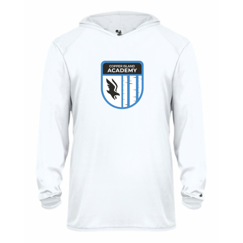Copper Island Academy - Youth LS Performance Tee with Hood