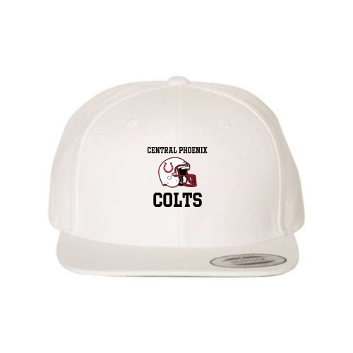 Central Phoenix Colts YFB - White - Premium Flat Bill Snapback