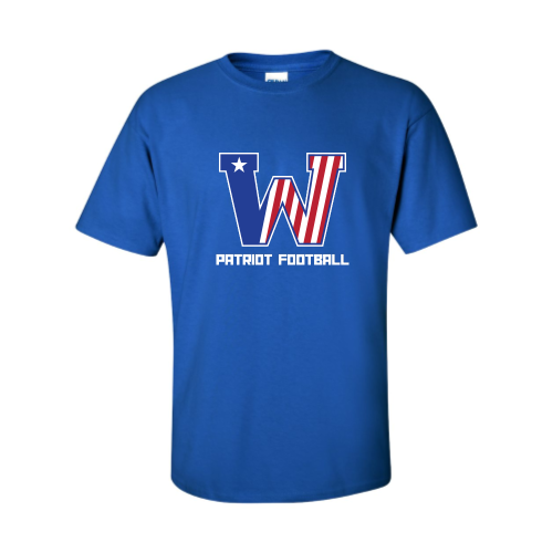 Washington Patriot Football - Adult Short Sleeve Cotton Tee
