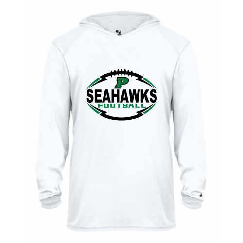 Load image into Gallery viewer, Peninsula Youth Seahawks - Youth LS Performance Tee with Hood
