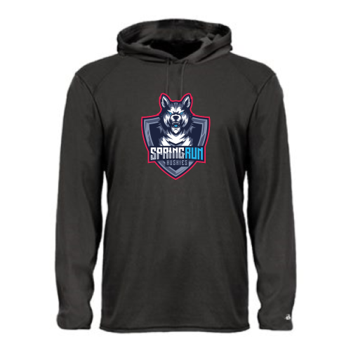Load image into Gallery viewer, Spring Run - Adult LS Performance Tee with Hood
