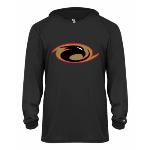 Load image into Gallery viewer, Thunderhawks Softball - Youth LS Performance Tee with Hood
