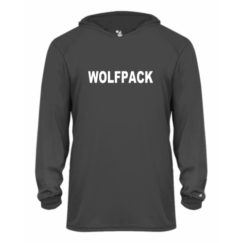 Lincoln Wolfpack - Youth LS Performance Tee with Hood