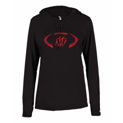 Young Tigers - Ladies LS Performance Tee with Hood