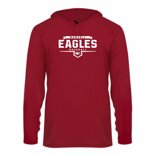 Marvell Eagles - Youth LS Performance Tee with Hood