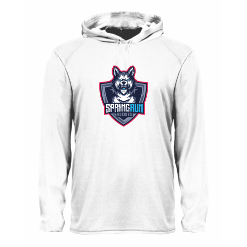 Load image into Gallery viewer, Spring Run - Adult LS Performance Tee with Hood

