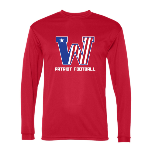 Washington Patriot Football - Adult LS Performance Tee