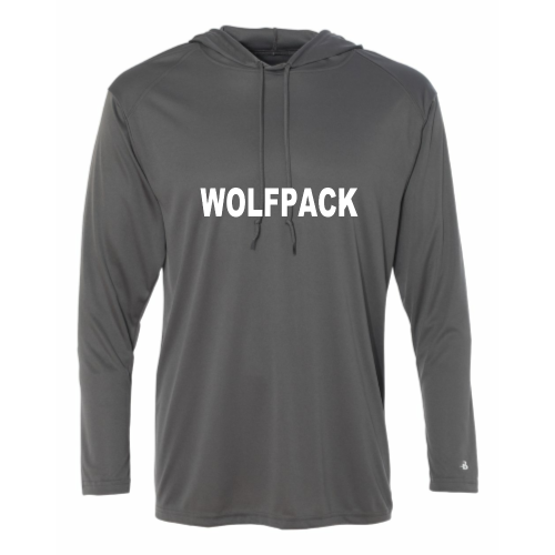 Lincoln Wolfpack - Adult LS Performance Tee with Hood