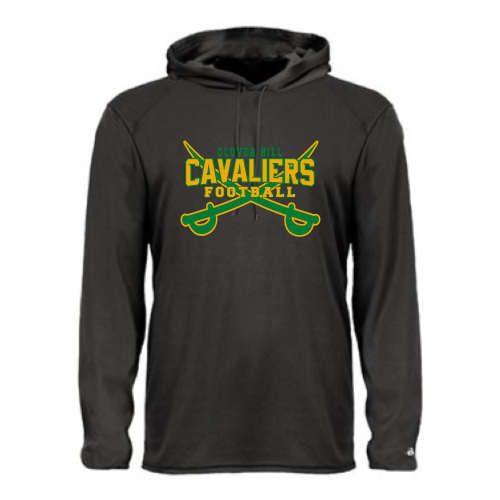 Load image into Gallery viewer, Clover Hill - Adult Long Sleeve Performance Tee with Hood
