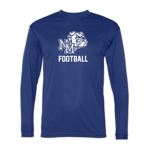 Load image into Gallery viewer, North Mason Football - Adult LS Performance Tee
