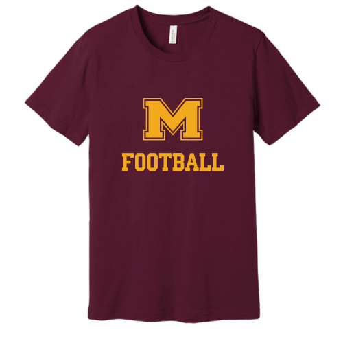 Milford Football - Canvas Adult Short Sleeve Cotton Tee