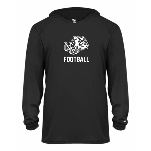 Load image into Gallery viewer, North Mason Football - Youth LS Performance Tee with Hood
