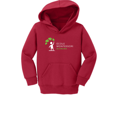 Load image into Gallery viewer, Ecole Montessori - Port &amp; Company Toddler Core Fleece Pullover Hooded Sweatshirt
