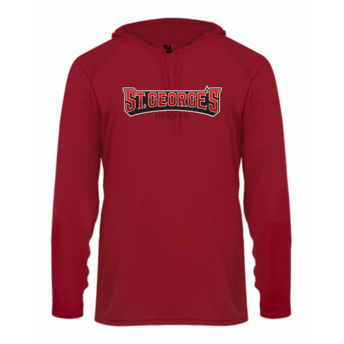 St Georges - Youth LS Performance Tee with Hood