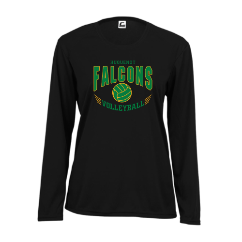 Huguenot Volleyball - Ladies LS Performance Tee