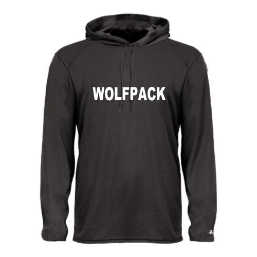 Lincoln Wolfpack - Adult LS Performance Tee with Hood