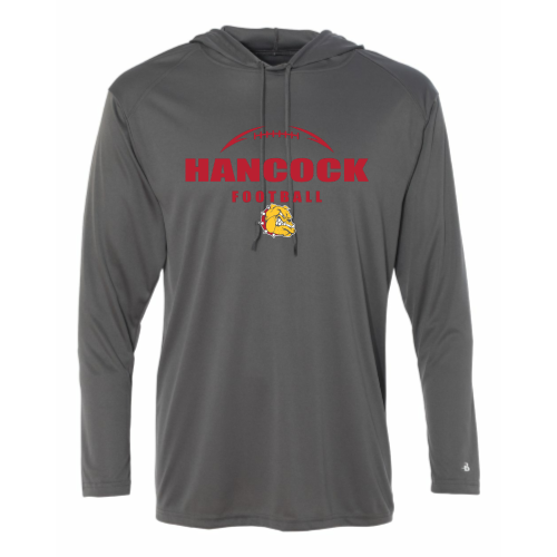 Load image into Gallery viewer, Hancock Football - Adult LS Performance Tee with Hood
