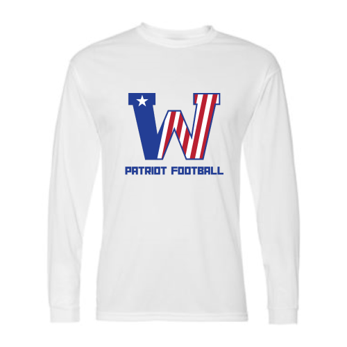 Washington Patriot Football - Adult LS Performance Tee