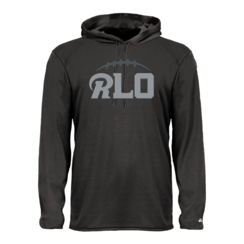 Load image into Gallery viewer, RLO Football -  Adult LS Performance Tee with Hood
