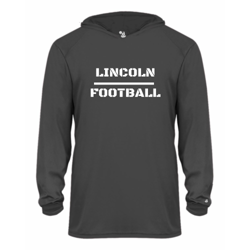 Lincoln Football - Youth LS Performance Tee with Hood