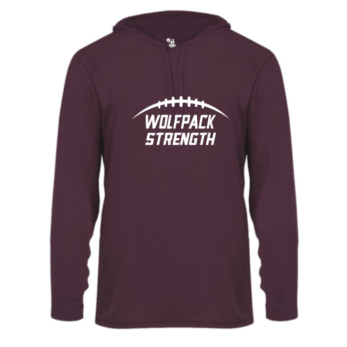 Lincoln HS - Adult LS Performance Tee with Hood