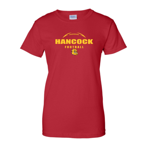 Load image into Gallery viewer, Hancock Football - Ladies Short Sleeve Cotton Tee
