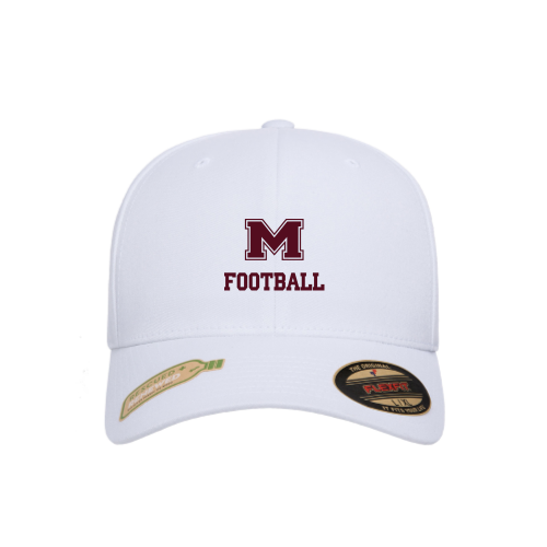Milford Football - White - Cotton Blend Fitted Cap
