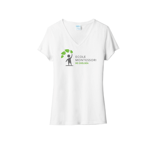 Load image into Gallery viewer, Ecole Montessori - Port &amp; Company Ladies Fan Favorite Blend V-Neck Tee

