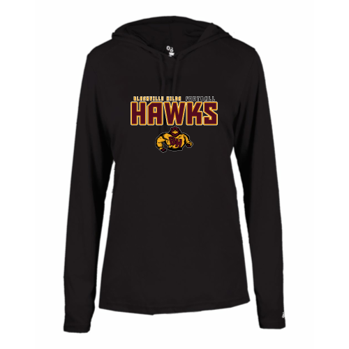 Blackville Hilda Football - Ladies LS Performance Tee with Hood