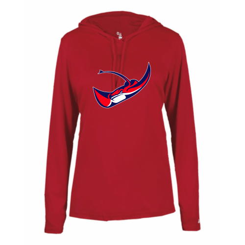 Load image into Gallery viewer, Cross Schools - Ladies LS Performance Tee with Hood
