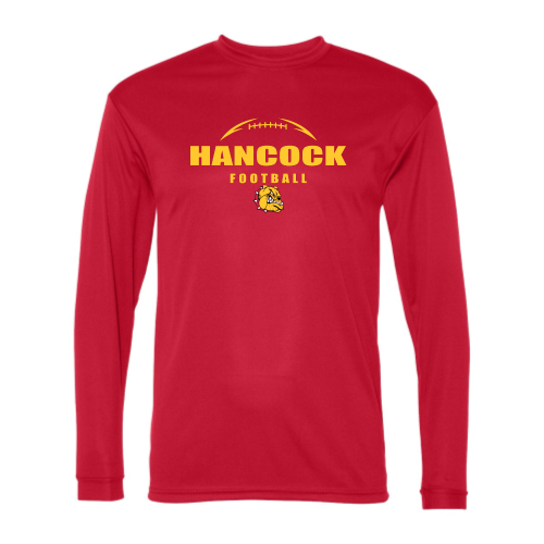 Load image into Gallery viewer, Hancock Football - Adult LS Performance Tee
