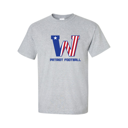 Washington Patriot Football - Adult Short Sleeve Cotton Tee