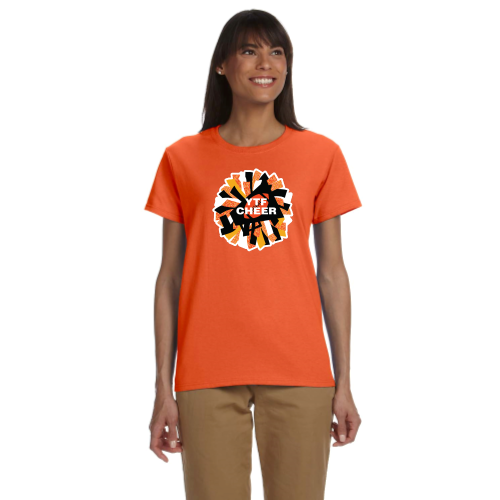 Load image into Gallery viewer, YTF Cheer - Ladies Short Sleeve Cotton Tee
