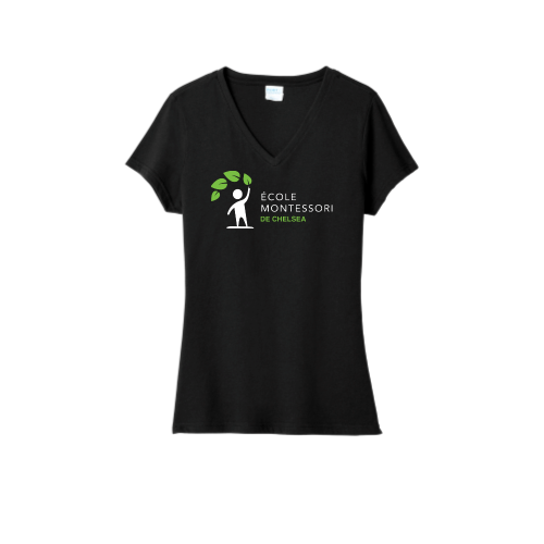 Load image into Gallery viewer, Ecole Montessori - Port &amp; Company Ladies Fan Favorite Blend V-Neck Tee

