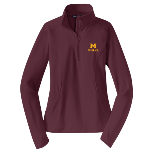 Milford Football - LLadies Sport Wicking 1-4 Zip Pullover