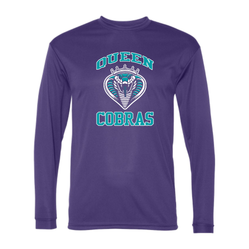 Queen Cobras - Adult LS Performance Tee