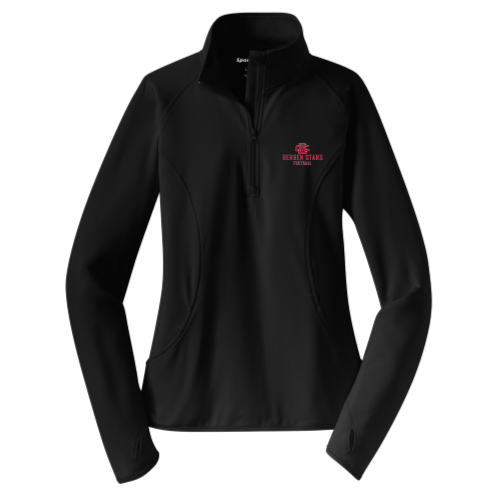BCAS All Stars -  Ladies Sport Wicking 1/4 Zip Pullover Black