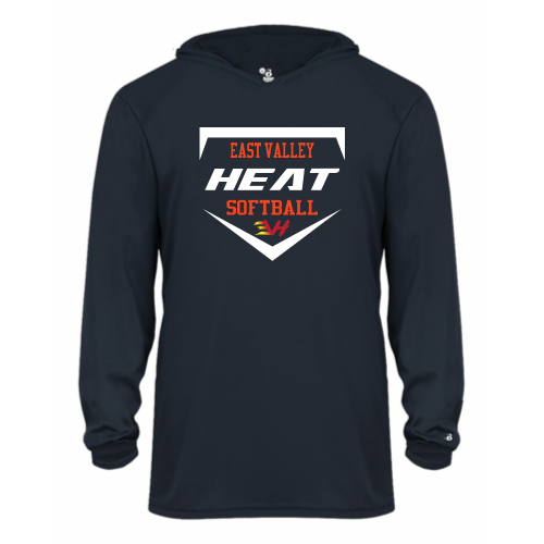 Load image into Gallery viewer, East Valley Heat Club Softball - Youth LS Performance Tee with Hood
