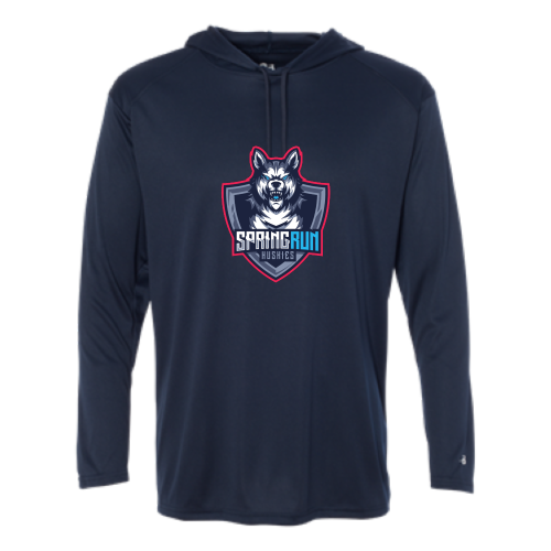 Spring Run - Adult LS Performance Tee with Hood
