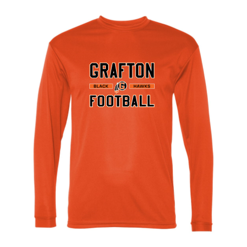 Load image into Gallery viewer, Grafton Black Hawks - Adult LS Performance Tee
